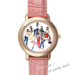 Leather Watches Girls'Generation Pink Leather Alloy High-grade Watch Model201