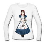 Women's White Long Sleeve Shirt Anger maid Women's Long Sleeve Shirt