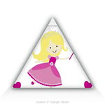 Triangle Stickers Little Princess 3" Triangle Sticker