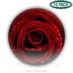 3'' Round Badges rose 