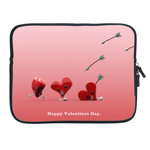 Ipad 2 Sleeve Valentine hearts & Cupid's Arrow Two Sides Sleeve for Ipad 2(Two Sides)