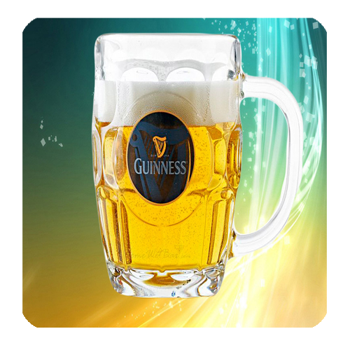 Guinness Beer Square Rubber Coaster Custom Square Coaster