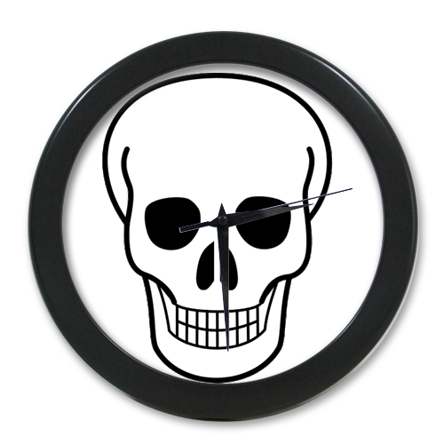 Skull Wall Clock Boys Celebrating Elegant Wall Clock