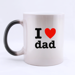 I Love Dad Morphing Mug Custom Morphing Mug