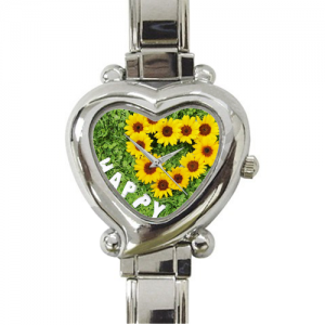 Custom Heart-Shaped Italian Charm Watch