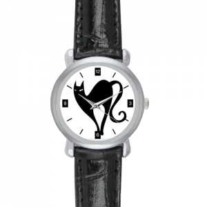 Black Leather Alloy High-grade Watch  Model204