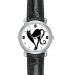 Black Leather Alloy High-grade Watch Model204
