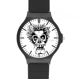 Custom Black Plastic High Quality Watch(Round)