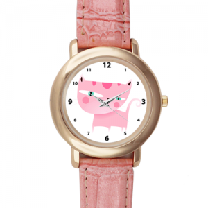Pink Leather Alloy High-grade Watch Model201