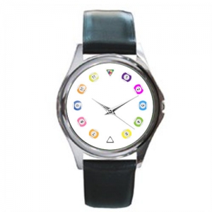 Unisex Silver-tone Round Metal  Watch 216