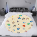 Circular Micro Fleece Blanket 47"