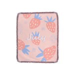 Ultra-Soft Mixed Pink Fringe Blanket 40"x50"