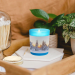 Blue Glass Candle Cup (Wood Sage & Sea Salt)