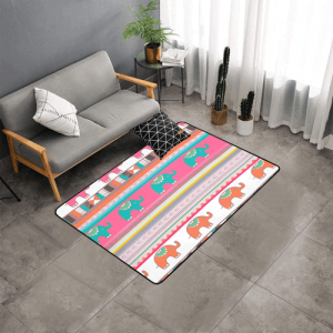 Area Rug with Black Binding 63*48 inch