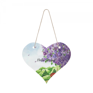 Heart Wood Door Hanging Sign