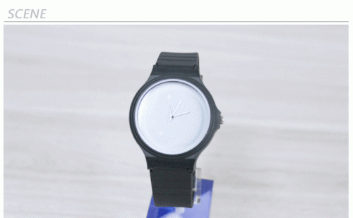 Custom Black Plastic High Quality Watch(Round)