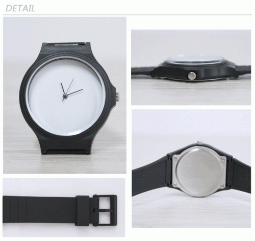 Custom Black Plastic High Quality Watch(Round)