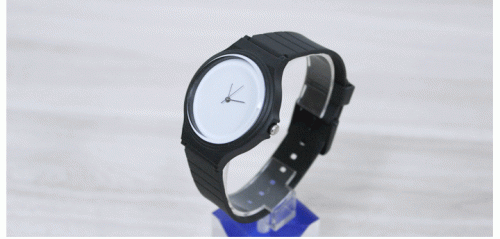 Custom Black Plastic High Quality Watch(Round)