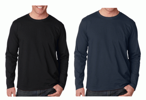 Custom Gildan Mens Long sleeve T-shirt Model T08