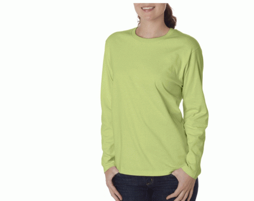 Custom Gildan Long Sleeve Shirts Ladies Model T07